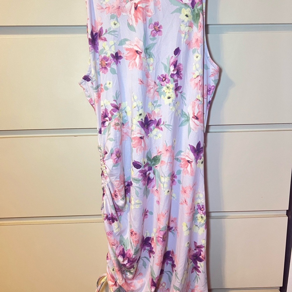 Haute Monde Pastel Floral Open Back Dress